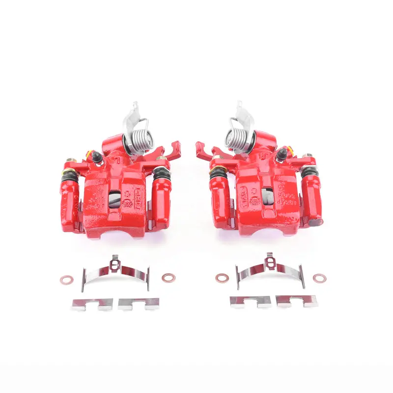 Powerstop Rear Red Calipers With Brackets For 98-02 Honda Accord - Pair 1