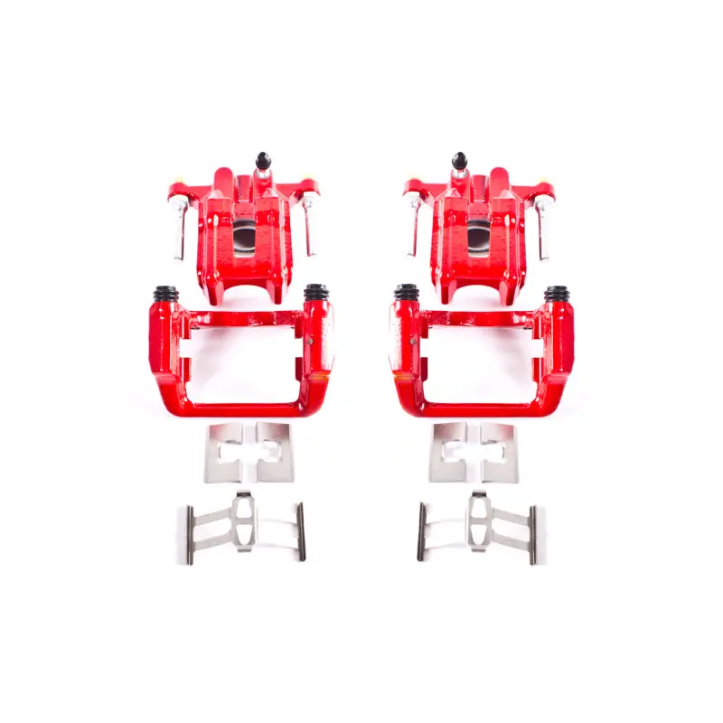 Powerstop Rear Red Calipers With Brackets Pair For 01-03 Acura Cl 1