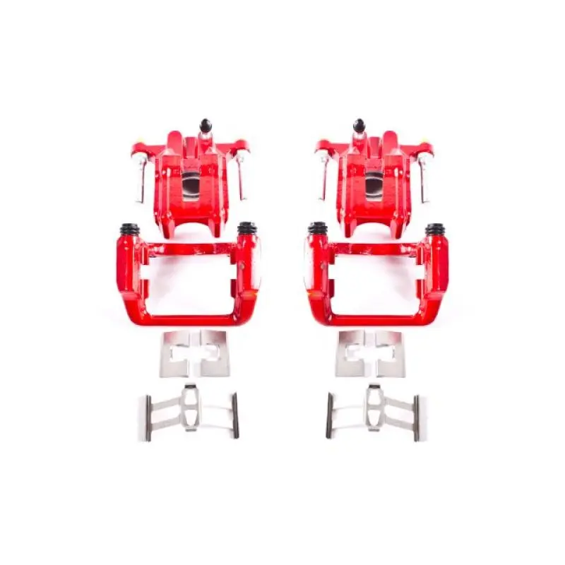 Powerstop Rear Red Calipers With Brackets Pair For 01-03 Acura Cl 2