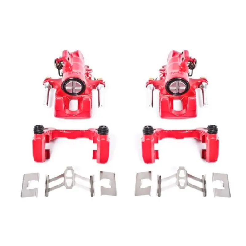 Powerstop Rear Red Calipers With Brackets Pair For 01-05 Acura El 2