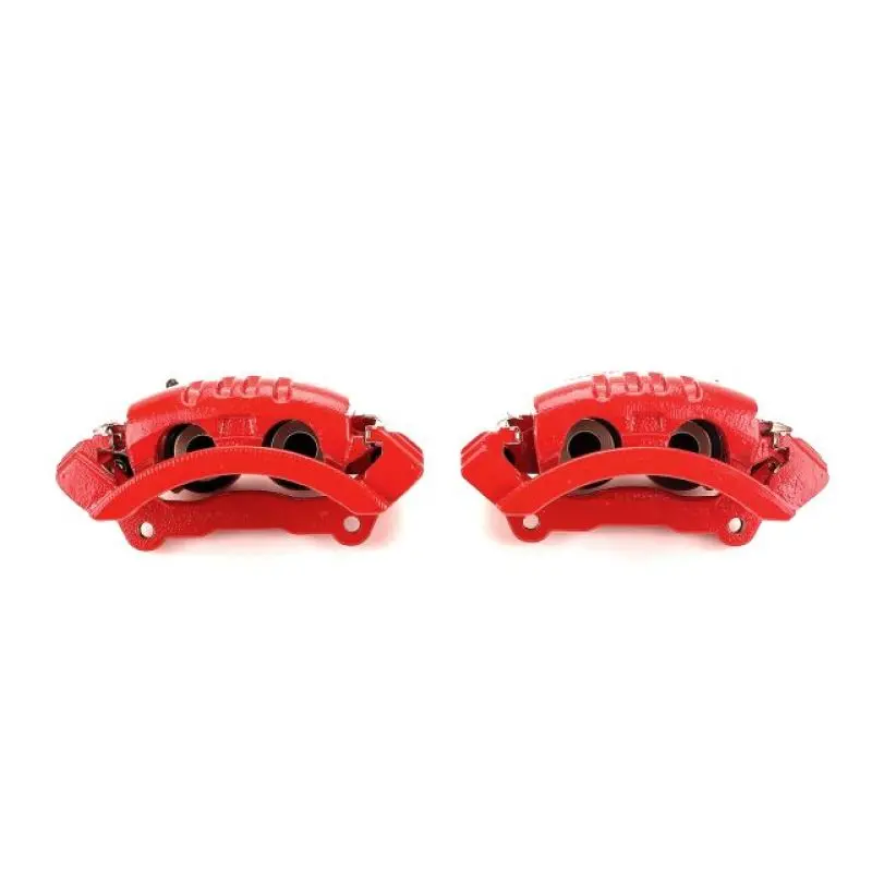 Powerstop Rear Red Calipers With Brackets Pair For 06-08 Dodge Ram 1500 1