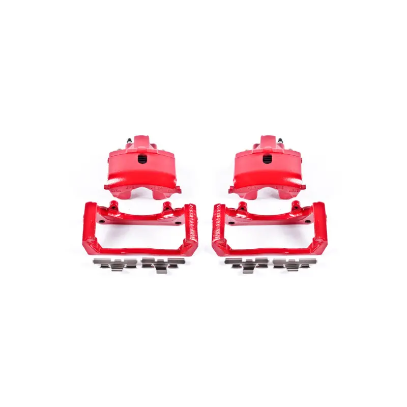 Powerstop Rear Red Calipers With Brackets - Pair For 07-09 Chrysler Aspen 1