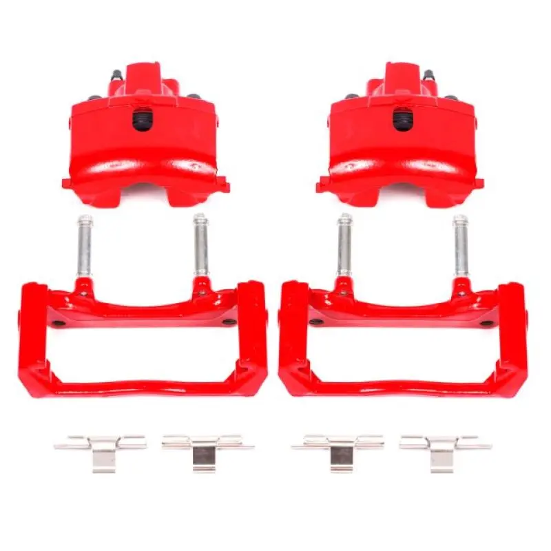 Powerstop Rear Red Calipers With Brackets - Pair For 07-09 Chrysler Aspen 2