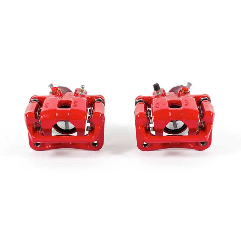 Powerstop Rear Red Calipers With Brackets Pair For 09-14 Acura Tsx 1