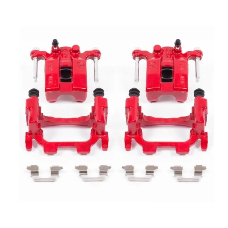 Powerstop Rear Red Calipers With Brackets - Pair For 11-12 Infiniti G25 1