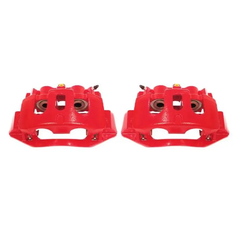 Powerstop Rear Red Calipers With Brackets Pair For 11-19 Chevrolet Silverado 2500 Hd 1