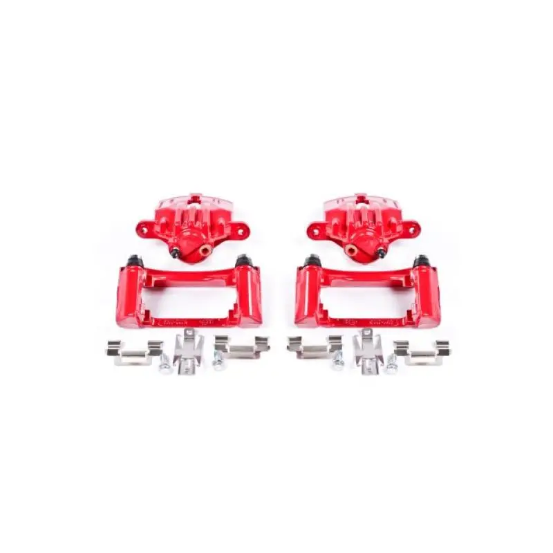 Powerstop Rear Red Calipers With Brackets Pair For 98-02 Chevrolet Camaro 2