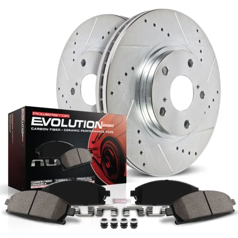 Powerstop Rear Z23 Evolution Sport Brake Kit Pads Rotors Stainless Steel Hardware 2014 2015 Lexus Is250 2