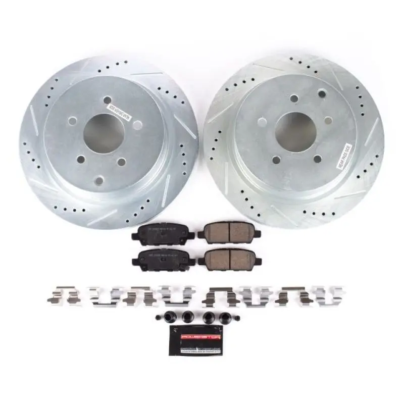 Powerstop Rear Z23 Evolution Sport Brake Kit With Pads Rotors Stainless Steel For 03-12 Infiniti Fx35 1