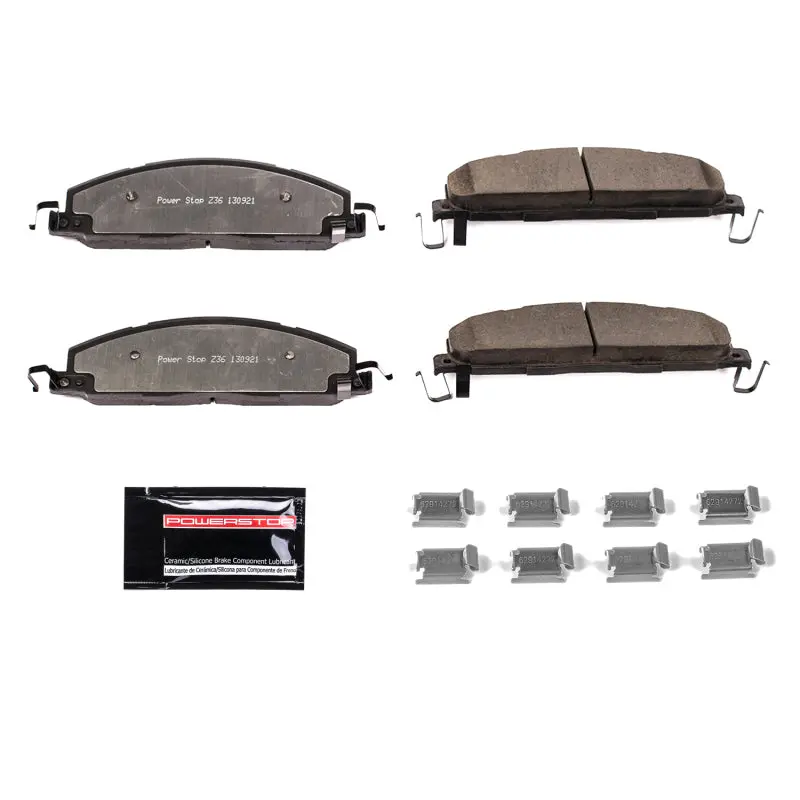 Powerstop Rear Z36 Truck & Tow Brake Pads With Hardware For 09-10 Dodge Ram 2500 1