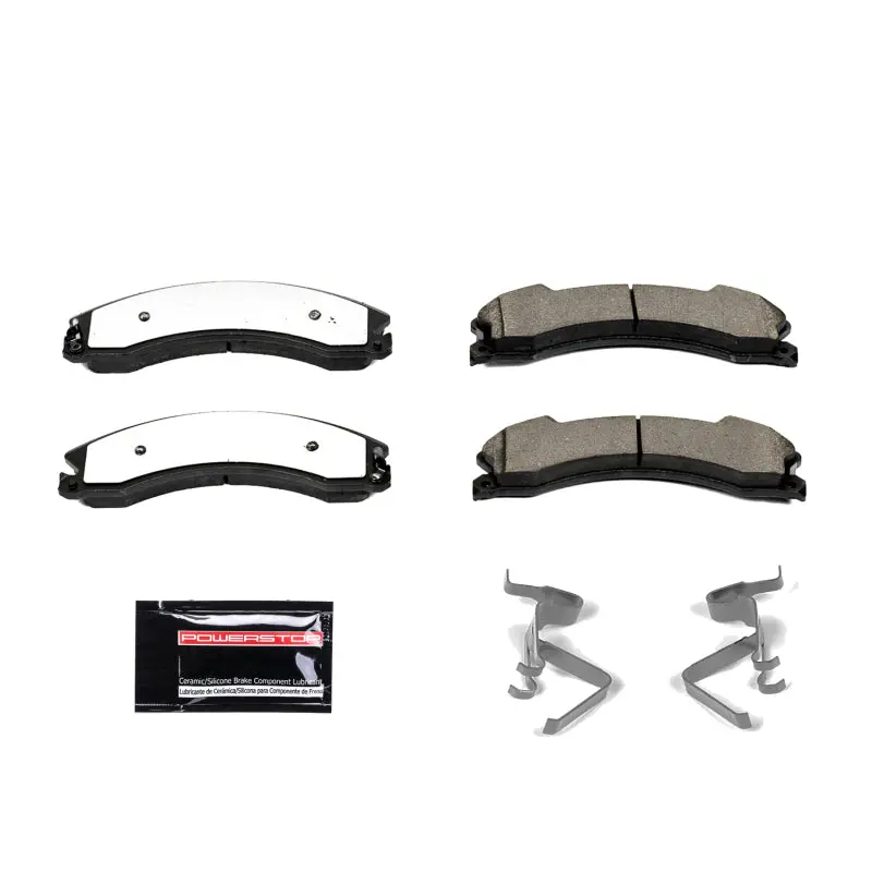Powerstop Z36 Truck & Tow Brake Pads With Hardware For 12-19 Chevrolet Silverado 2500 Hd Front Or Rear 2