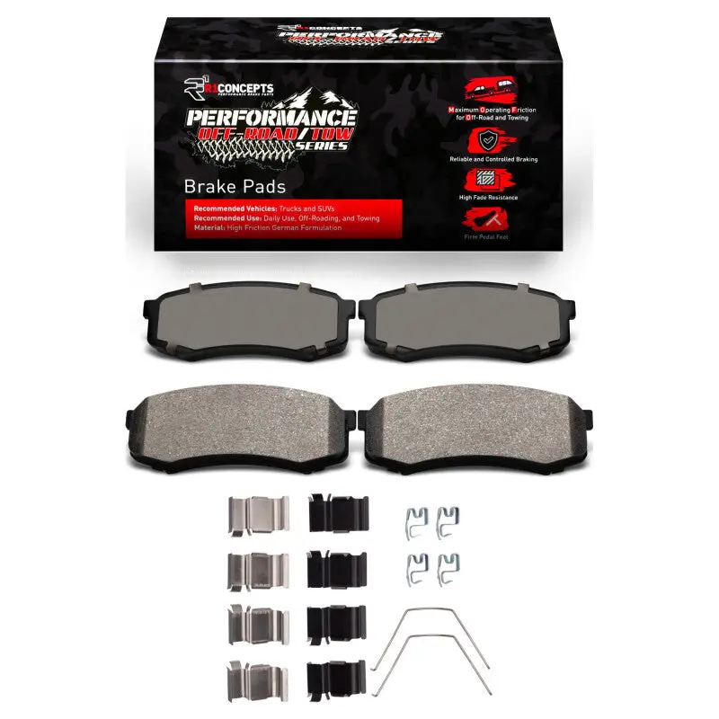 R1 03-24 Toyota 4Runner Rear Performance Off-Road/Tow Brake Pads & Hardware Kit 1