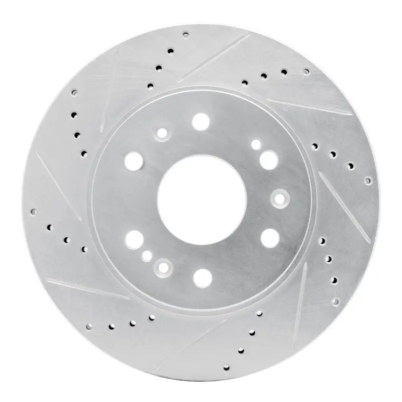 R1 05-19 Chevrolet Silverado 1500 Front Left Drilled And Slotted Brake Rotor 1