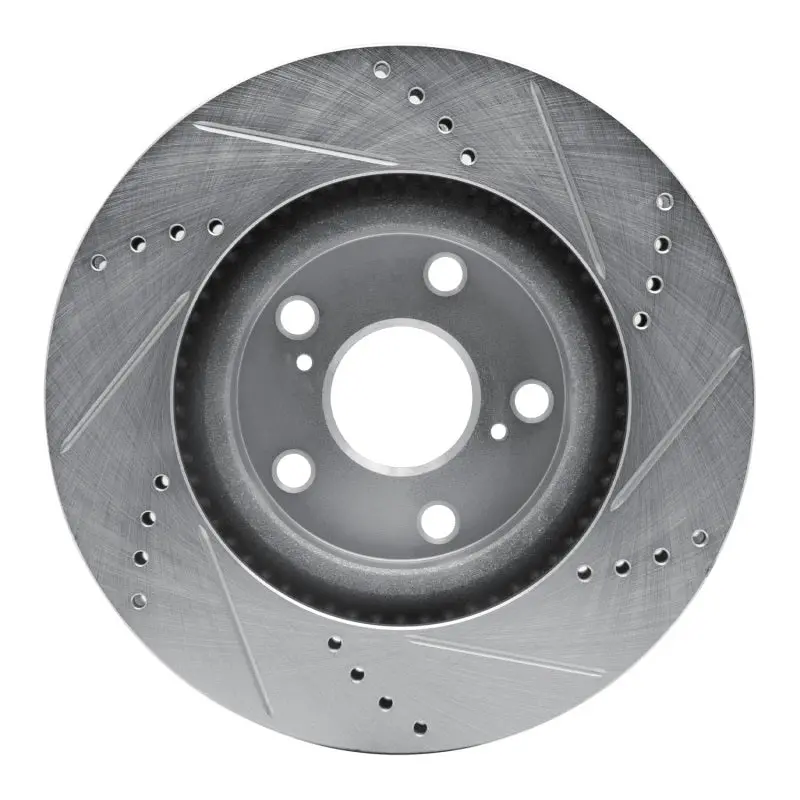 R1 06-20 Lexus Es300h Front Left Drilled And Slotted Silver Brake Rotor 2