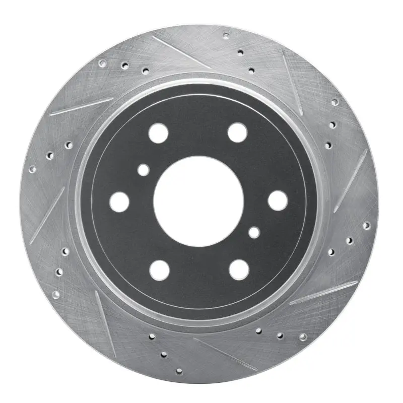R1 07-20 Cadillac Escalade Esv Rear Right Drilled And Slotted Silver Brake Rotor 1