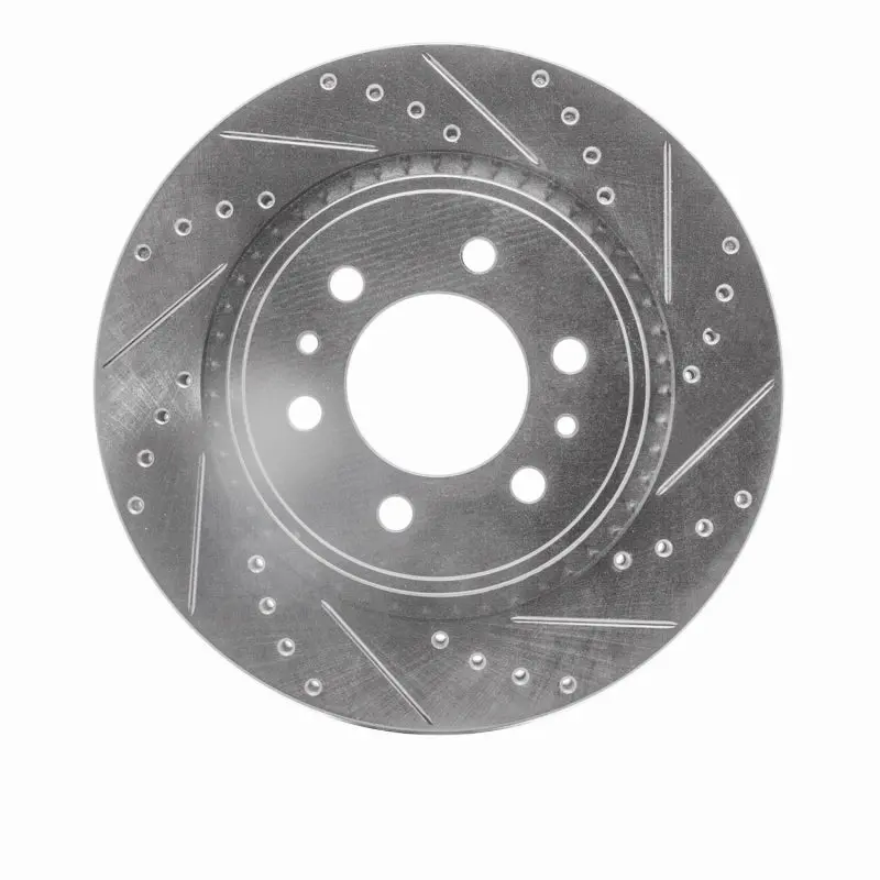 R1 07-21 Ford F-150 Rwd Front Right Drilled And Slotted Silver Brake Rotor 1