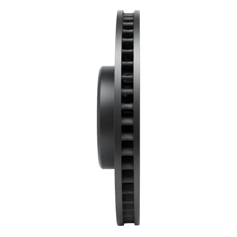 R1 16-25 Bmw 330E Left Front Drilled & Slotted Black Brake Rotor 2