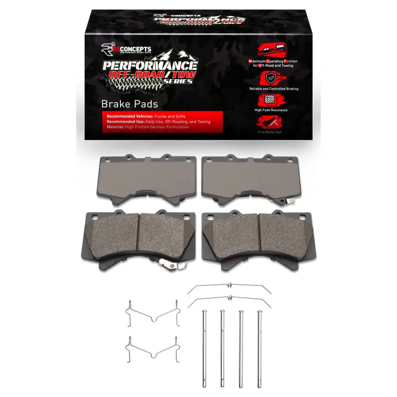 R1 17-21 Toyota Land Cruiser Front Off-Road/Tow Brake Pads & Hardware Kit 1
