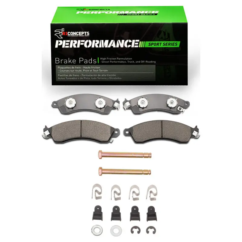 R1 1985-2004 Chevrolet Corvette Front R1 Performance Sport Pads And Hardware Kit 1