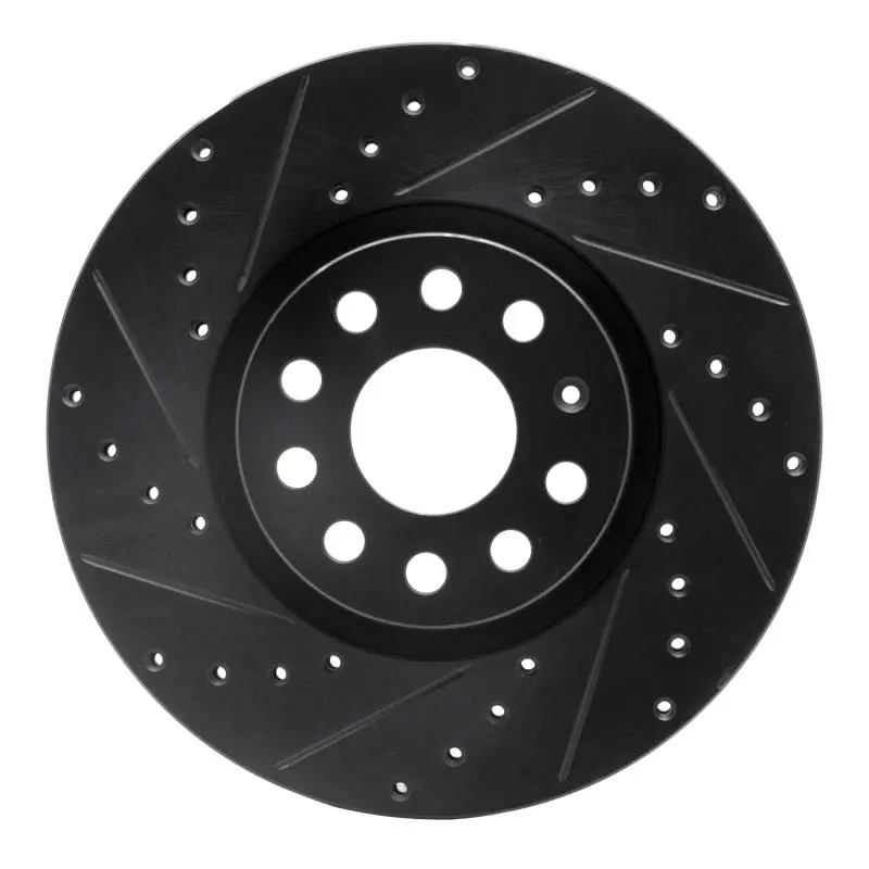 R1 2005-2025 Audi A3 Sportback E-Tron Front Left Drilled And Slotted Brake Rotor 1