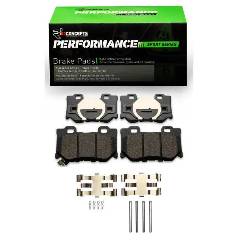 R1 2008-2025 Infiniti Q50 Rear R1 Performance Sport Pads And Hardware Kit 1