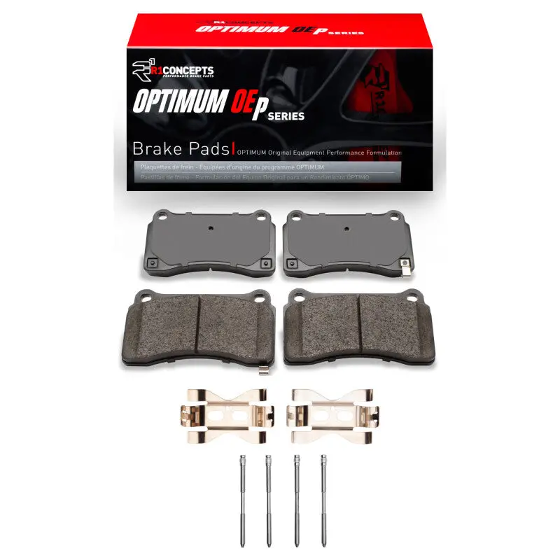 R1 2009-2024 Nissan Gt-R Rear R1 Optimum Oe Pads And Hardware Kit 1