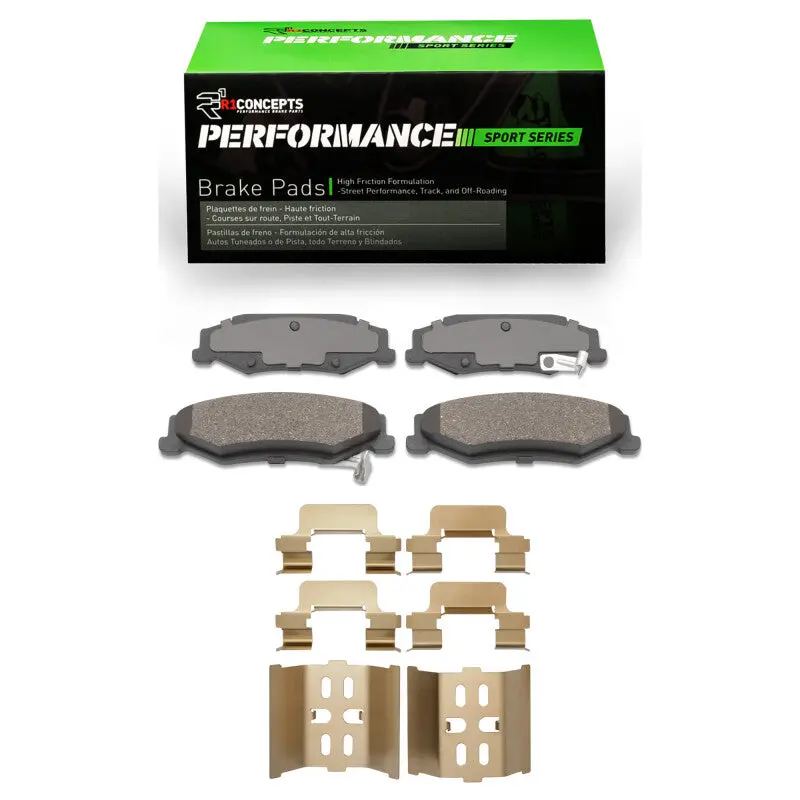 R1 97-13 Chevrolet Corvette Rear Performance Sport Pads And Hardware Kit 1