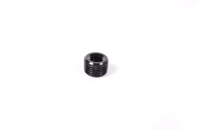 Radium Engineering 1/8In Npt Plug Aluminum Low Profile Black Anodized 1