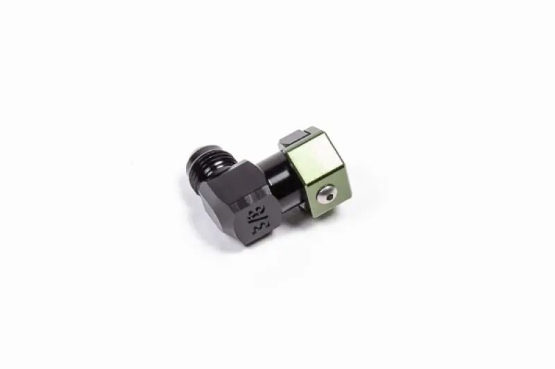 Radium Engineering 3/8In Sae Female To 6An Male Low Profile Elbow Adapter 1