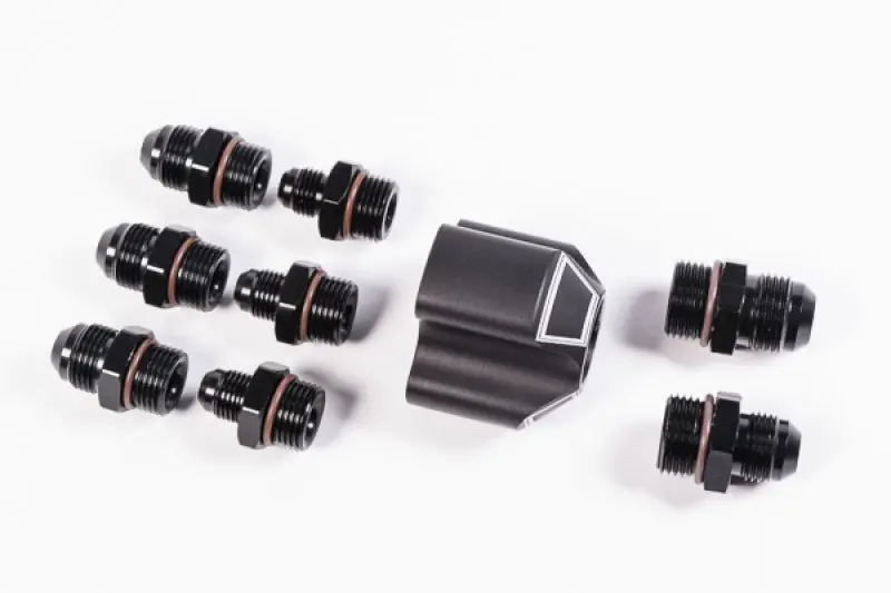 Radium Engineering 3 Into 1 Distribution Block With Fittings 1