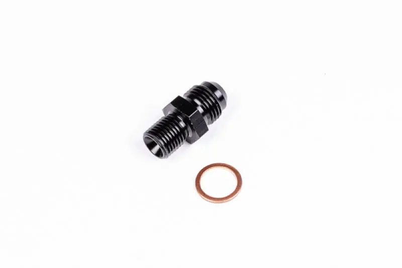 Radium Engineering 6An Male To M12x1.25 Male Fitting Adapter With Crush Washer 1