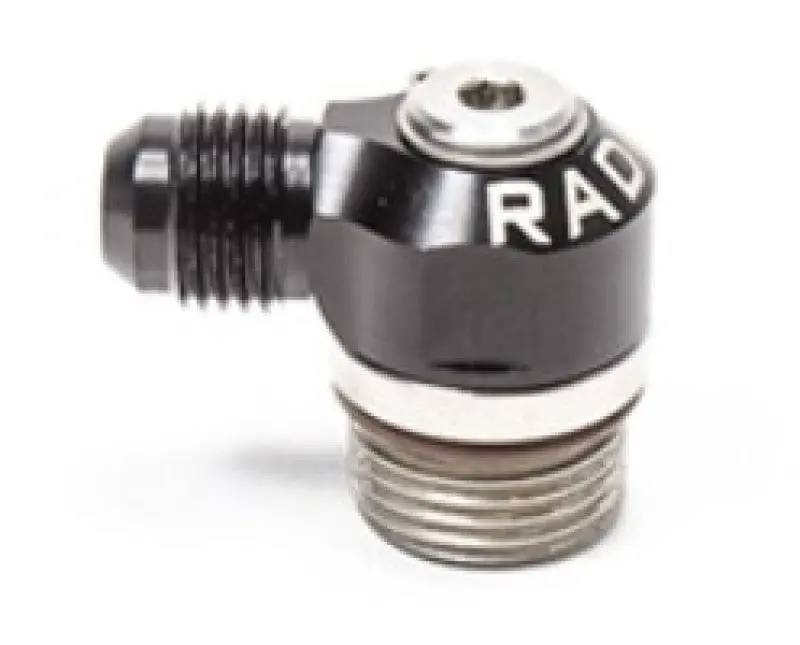Radium Engineering 8An Orb Banjo To 8An Male Adapter Fitting Cnc Machined Aluminum O-Ring Sealed Swivel Design 2