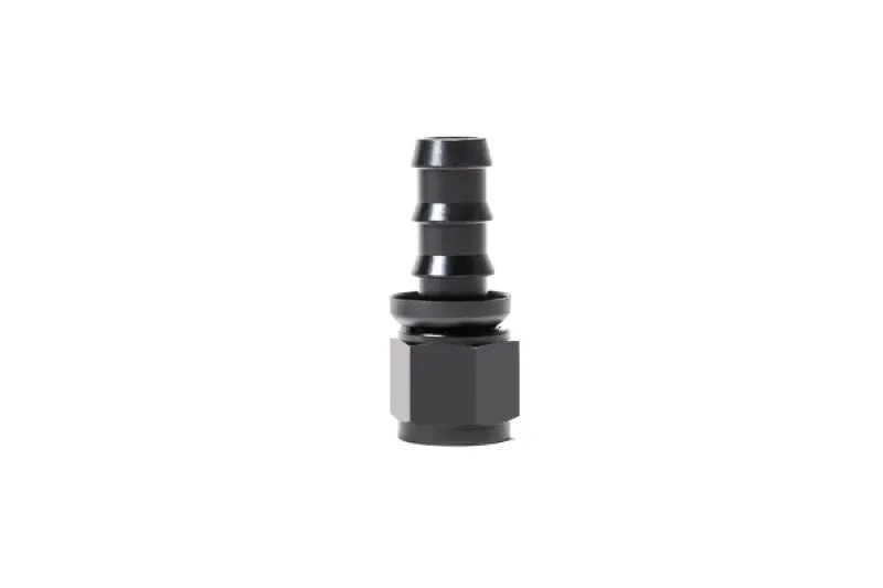 Radium Engineering 8An Straight Pushlok Hose End Black Anodized Aluminum 1