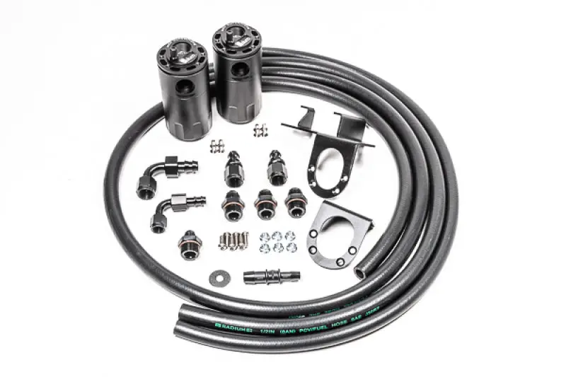 Radium Engineering Dual Catch Can Kit Fluid Lock For 07-21 Toyota Tundra 1