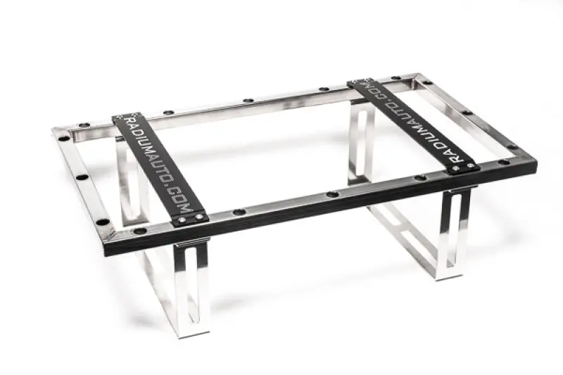 Radium Engineering Fuel Cell Weld-In Cage 10 Gallon Stainless Steel Construction Multi-Piece Design 1