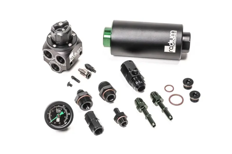Radium Engineering Fuel Pressure Regulator & Fuel Filter Kit With Stainless Filter For 01-06 Bmw E46 M3 1