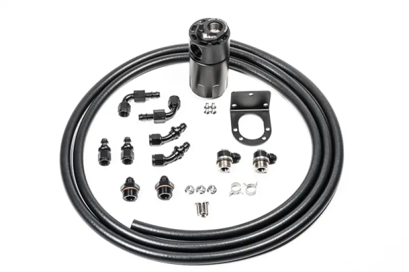 Radium Engineering Single Catch Can 6An Kit Fluid Lock With Hoses And Universal Mounting Bracket 1