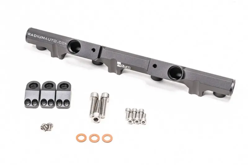 Radium Mitsubishi 4G63 Early Fuel Rail Billet Aluminum High-Flow 8An Ports Compatible With Dsm Models 1