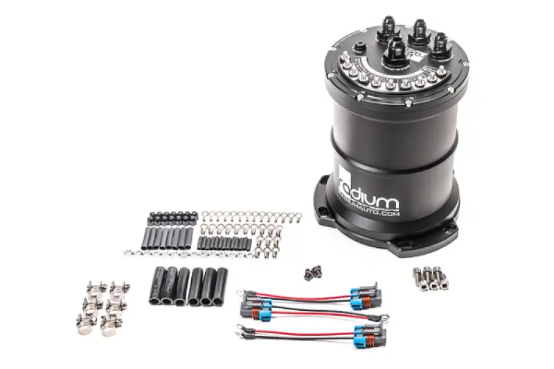 Radium Multi-Pump Fuel Surge Tank With 2 Liter Capacity Fits Walbro F90000267/274/285 Pumps Not Included 1