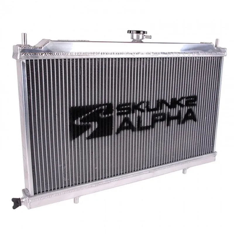 Skunk2 Alpha Series Full Size Dual Core Radiator For 88-91 Honda Crx Civic Manual Transmission 1
