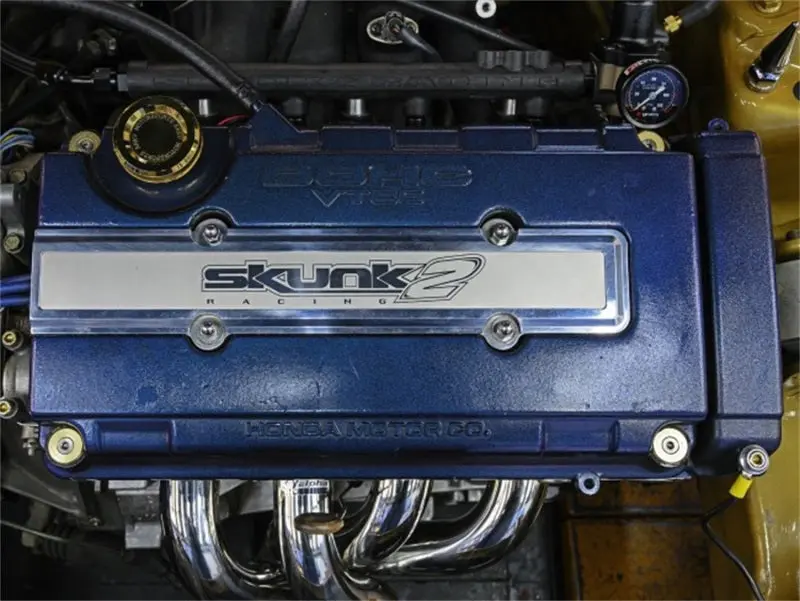 Skunk2 Honda/Acura B Series Vtec Polished Billet Wire Cover For 1992-2001 Acura Integra And 1999-2000 Honda Civic Si 2