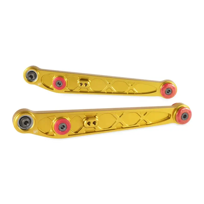 Skunk2 Racing Ek Alpha Series Rear Lower Control Arm Set - Gold For 1996-2000 Honda Civic Cx/Dx/Ex/Gx/Hx/Lx/Si 1