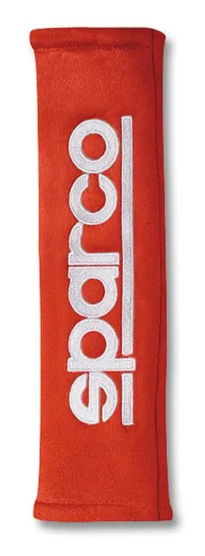 Sparco 2 In. Seat Belt Pad Alcantara Red Universal 2