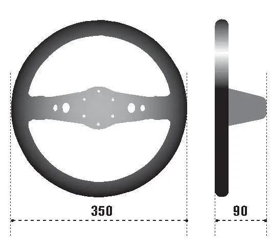 Sparco 215 Steering Wheel Suede Black Finish (215) Style 1