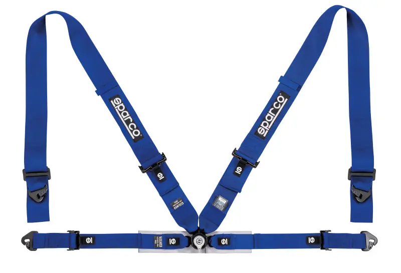 Sparco 4 Point Competition Harness Belt 3 Inch 2 Inch Blue 1