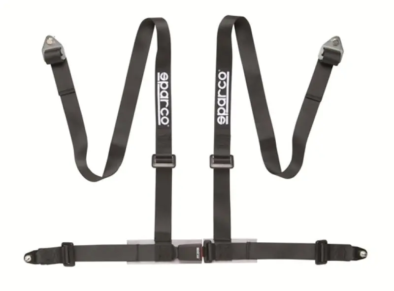 Sparco Belt 2 Inch Black 4Pt Bolt-In Racing Harness 1