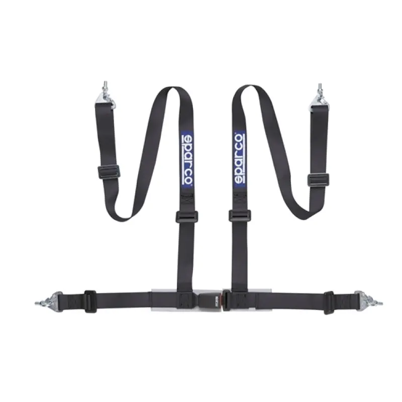 Sparco Belt 2 Inch Black 4Pt Snap-In Safety Harness 1