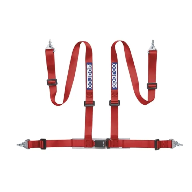 Sparco Belt 2 Inch Red 4Pt Snap-In Racing Harness 1