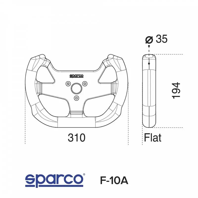 Sparco F10a Suede Black Steering Wheel Suede Black 1