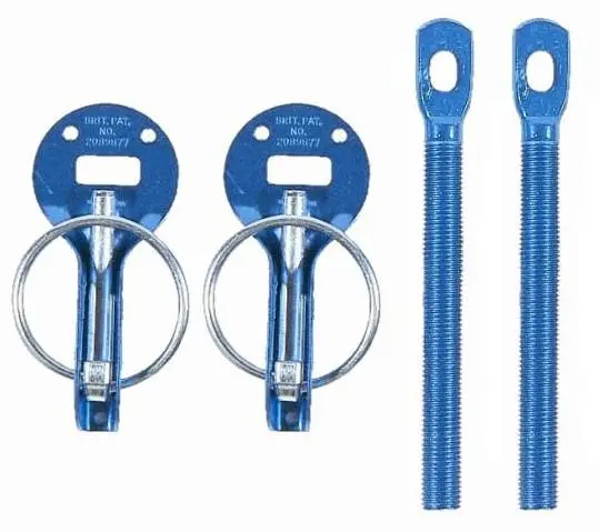 Sparco Hood Pin Blue For Universal Fit Replacement Kit 1